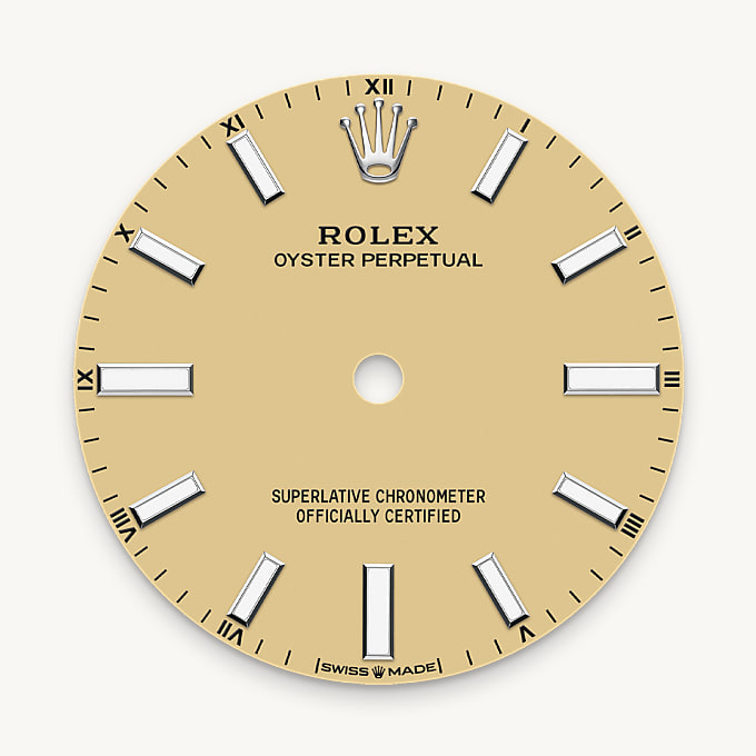 Rolex Oyster Perpetual 34, Esfera beis