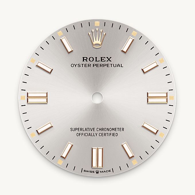 Rolex Oyster Perpetual 36, Esfera plateada