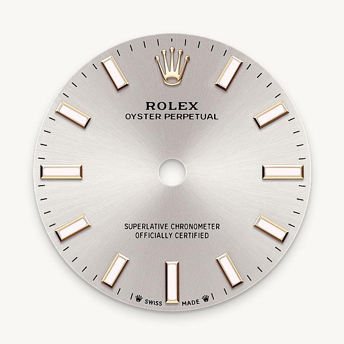 Rolex Oyster Perpetual 28, Esfera plateada