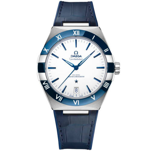 Omega Constellation brazalete azul 41mm