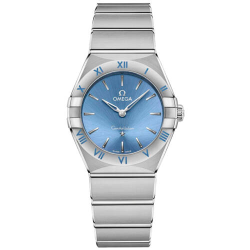 Omega Constellation Quartz esfera azul 28mm