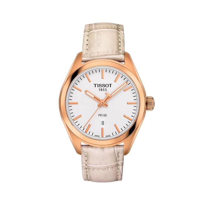Reloj  Tissot PR100 en Acero y recubrimiento en PVD de oro rosa 39mm