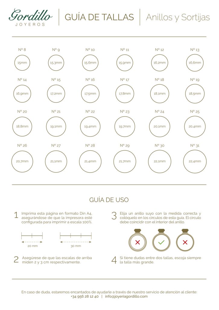 How do I know the size of the rings?