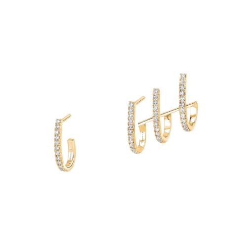 Gatsby Multi-Hoop Earrings in Yellow Gold