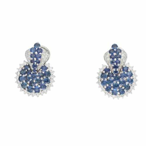 White gold and sapphire earrings