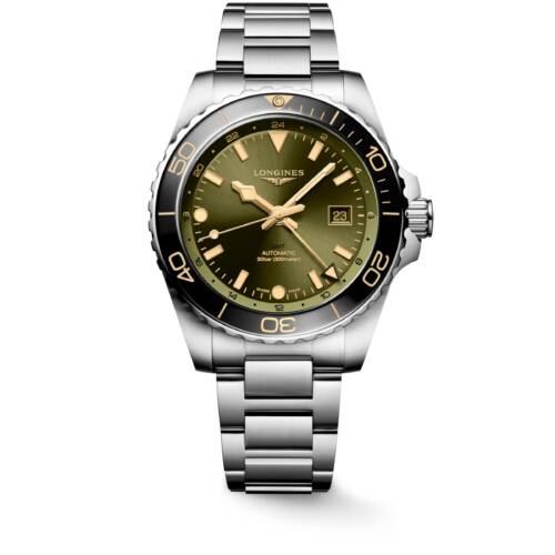 Clock Longines Hydroconquest GMT green dial