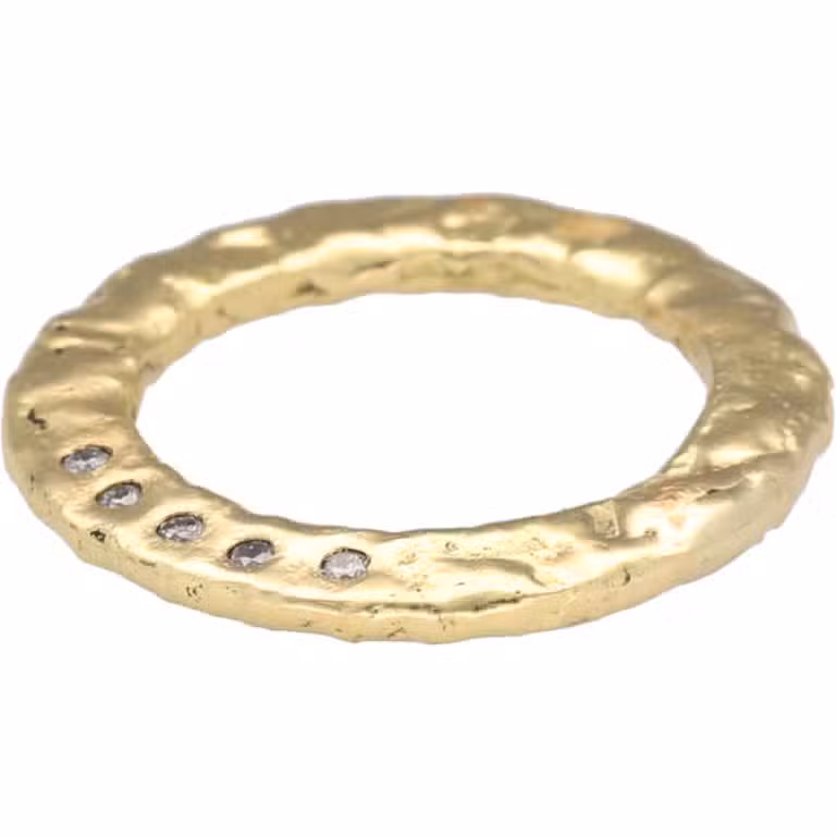 Sortija Astarte plana oro amarillo y diamantes