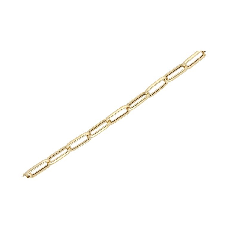 Pulsera eslabón alargado en oro amarillo de 18K