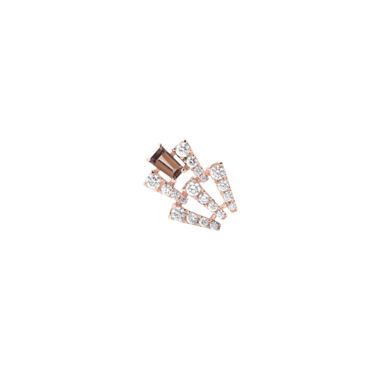 Earcuff in pink gold with diamonds
