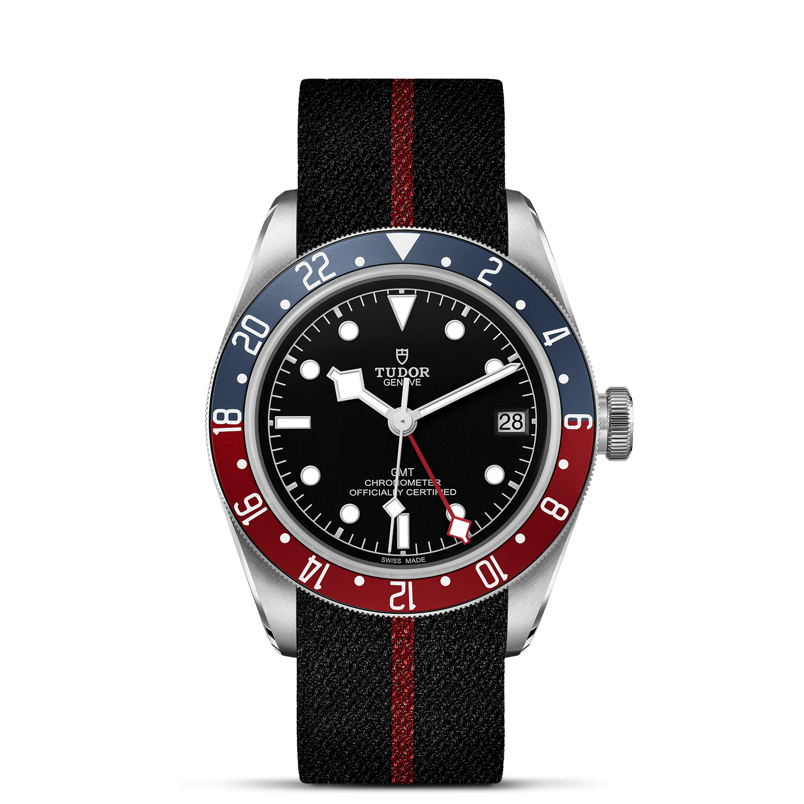 Tudor Black Bay 41mm Tejido Negro y rojo