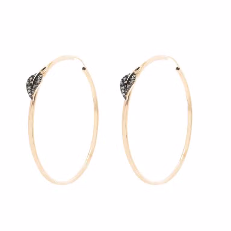 Argollas Elm realizadas en oro rosa y diamante Brown