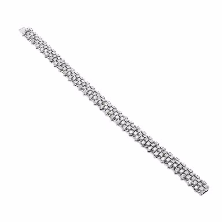 Pulsera Savannah realizada en oro blanco y diamantes