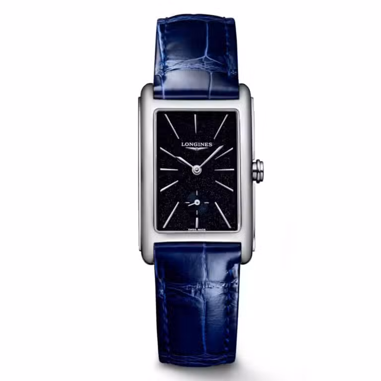 Reloj Longines DolceVita en Acero y Piel azul 23 x 37mm
