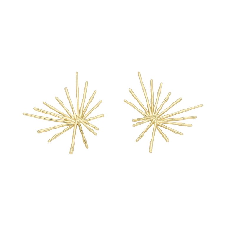 Pendientes Ayin desmontables de oro amarillo