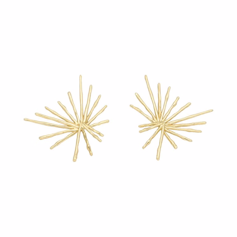 Pendientes Ayin desmontables de oro amarillo