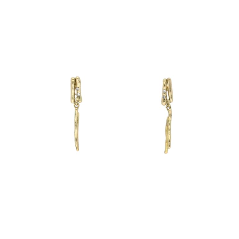 Pendientes Zarea de oro amarillo y diamantes