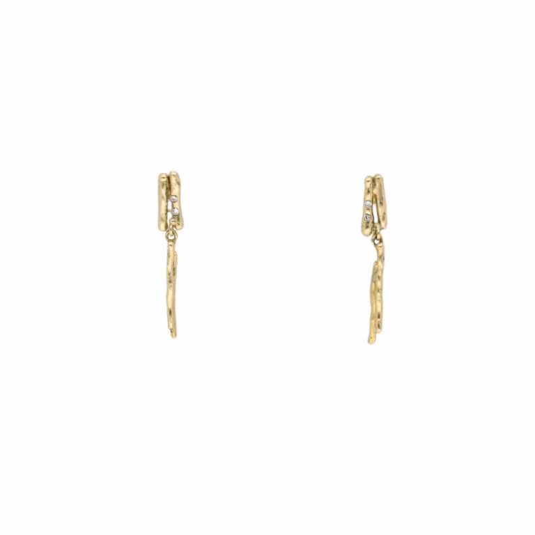 Pendientes Zarea de oro amarillo y diamantes