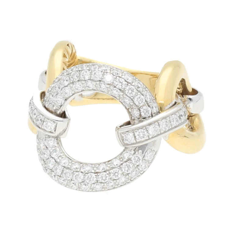 Anillo eslabones en oro amarillo