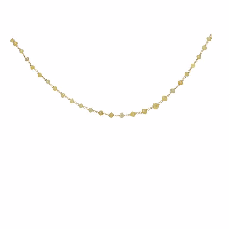 Gargantilla oro amarillo y diamantes amarillos