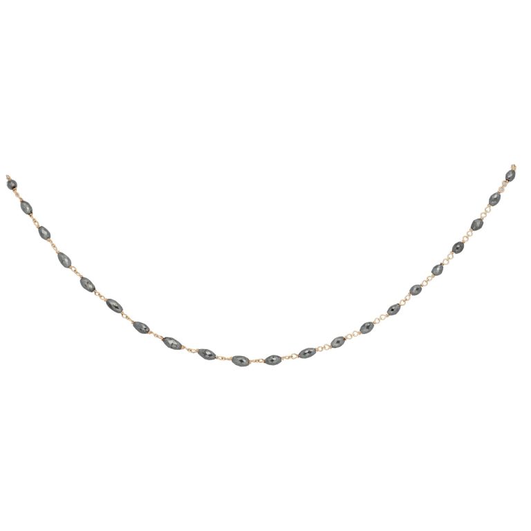 Gargantilla de diamantes negros