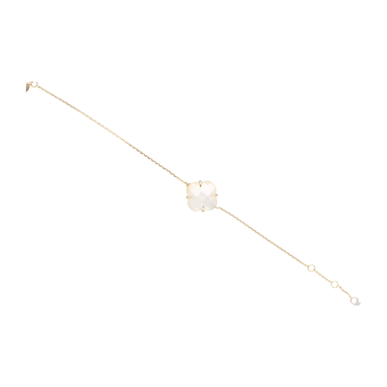 Pulsera de oro amarillo y madreperla