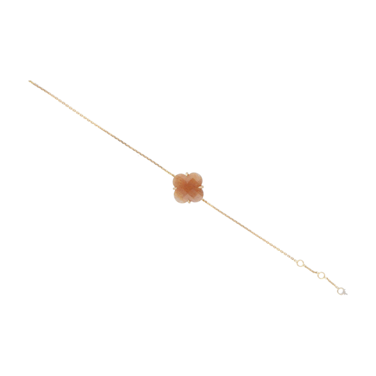 Pulsera de oro amarillo y piedra sol