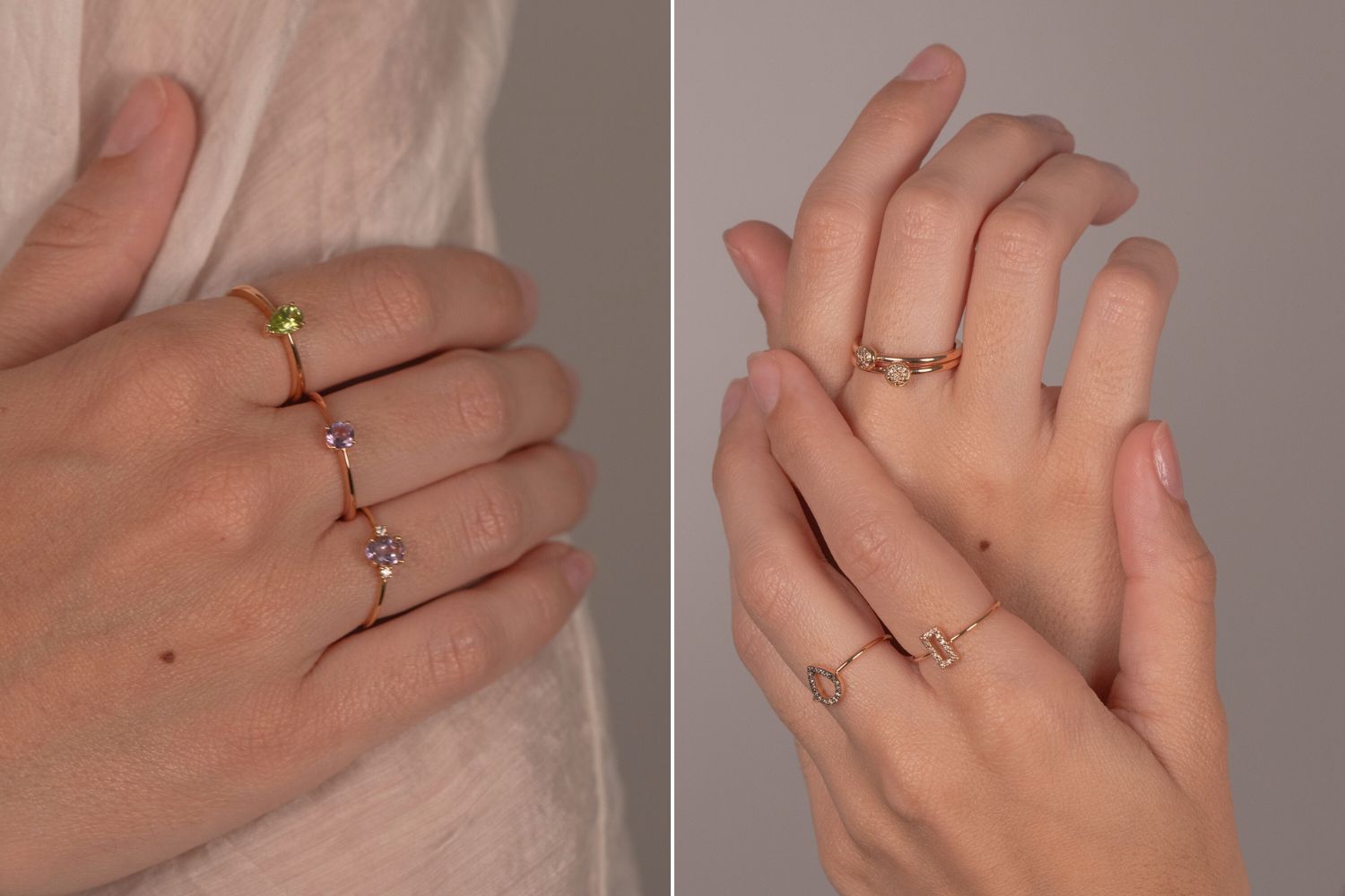 manos con diferentes anillos