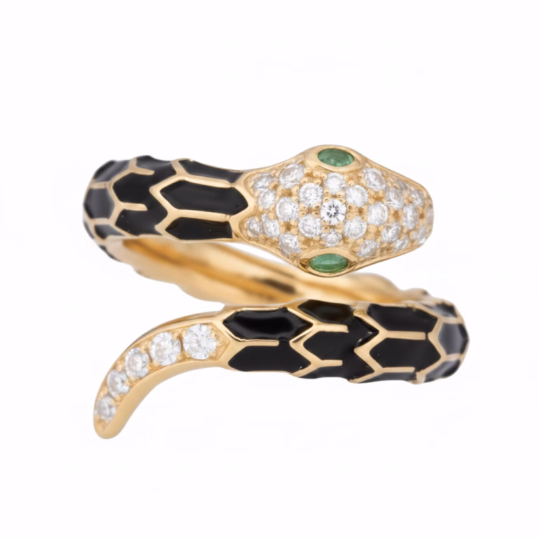 Anillo Serpiente con Tsavorita