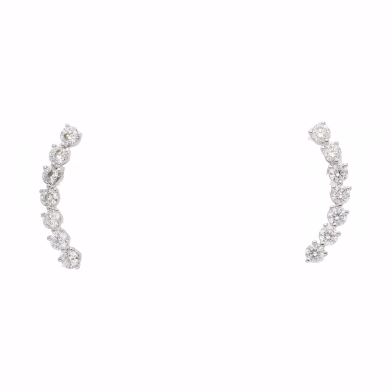 Pendientes de novia con diamantes