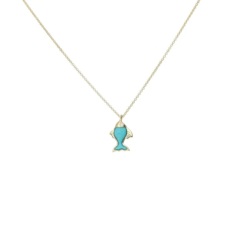 Chain with Turquoise Fish