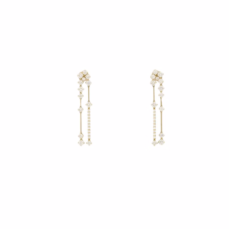 Pendientes novia oro amarillo con diamantes