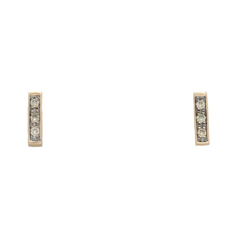 Pendientes de oro rosa y diamantes