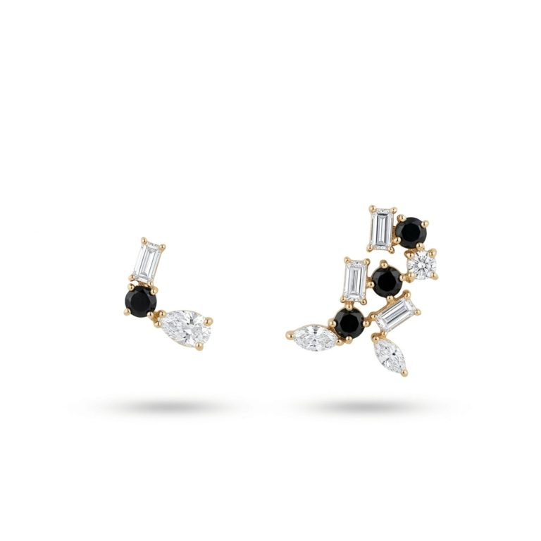 Pendientes con diamantes de diferentes tallas