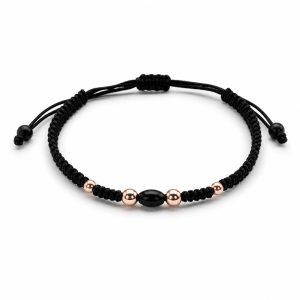 Pulsera macramé Negra Onix