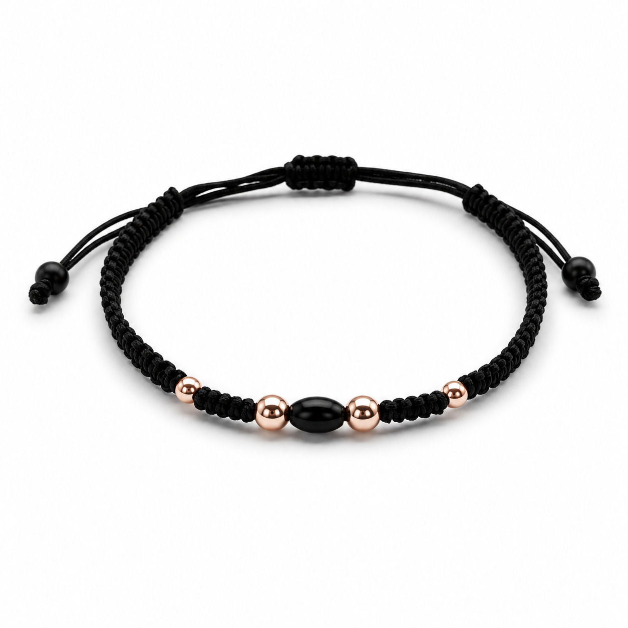 Pulsera macramé Negra Onix