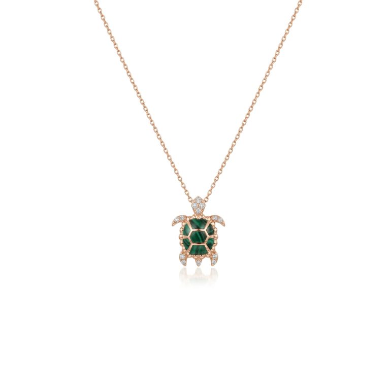 Cadena con Tortuga de Malaquita