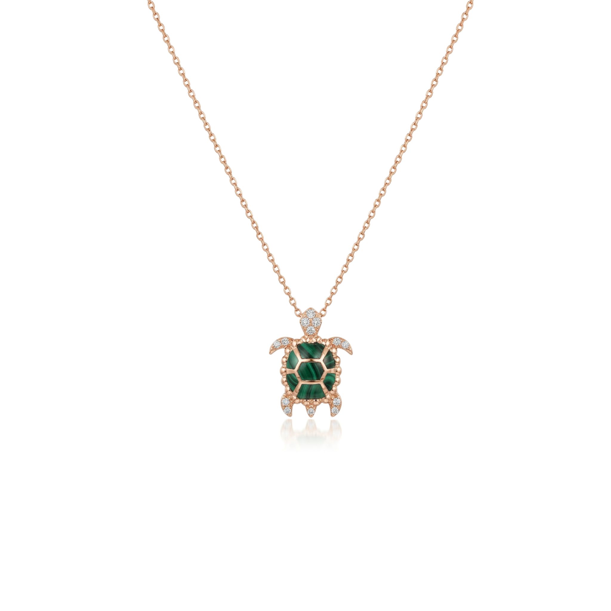 Cadena con Tortuga de Malaquita