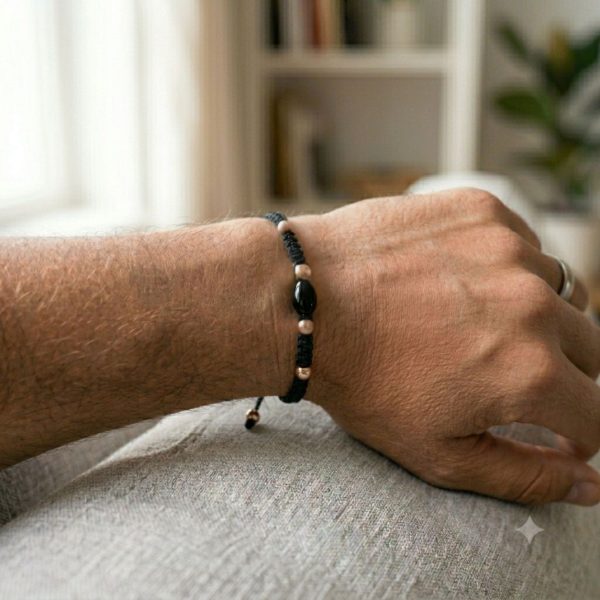 pulsera macramé onix