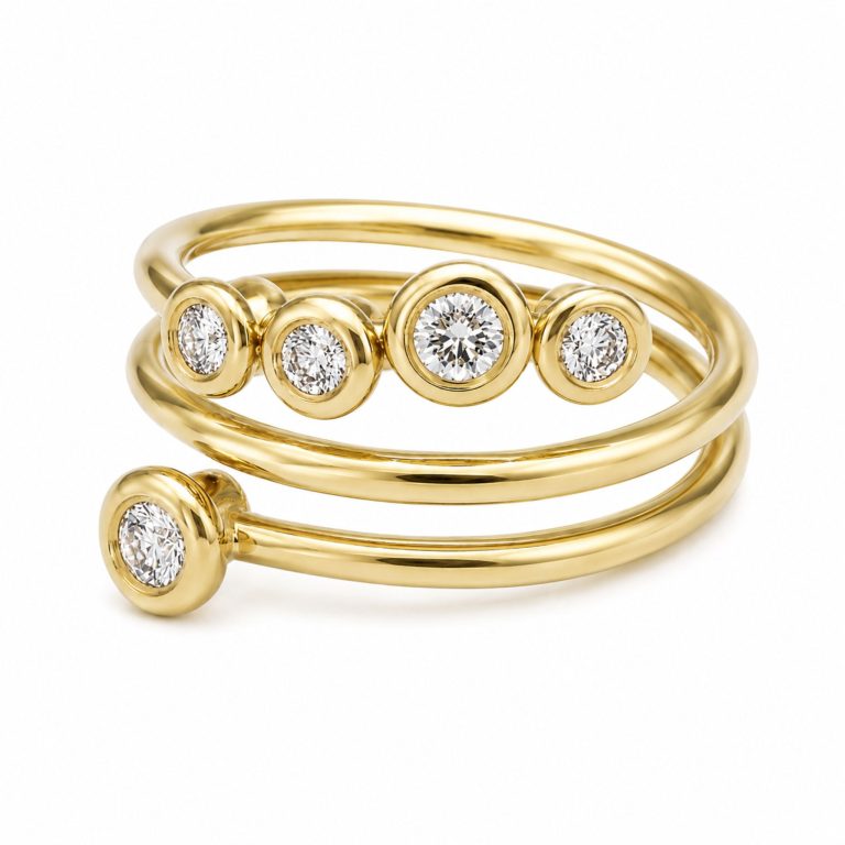 Anillo Volta de oro amarillo y diamantes