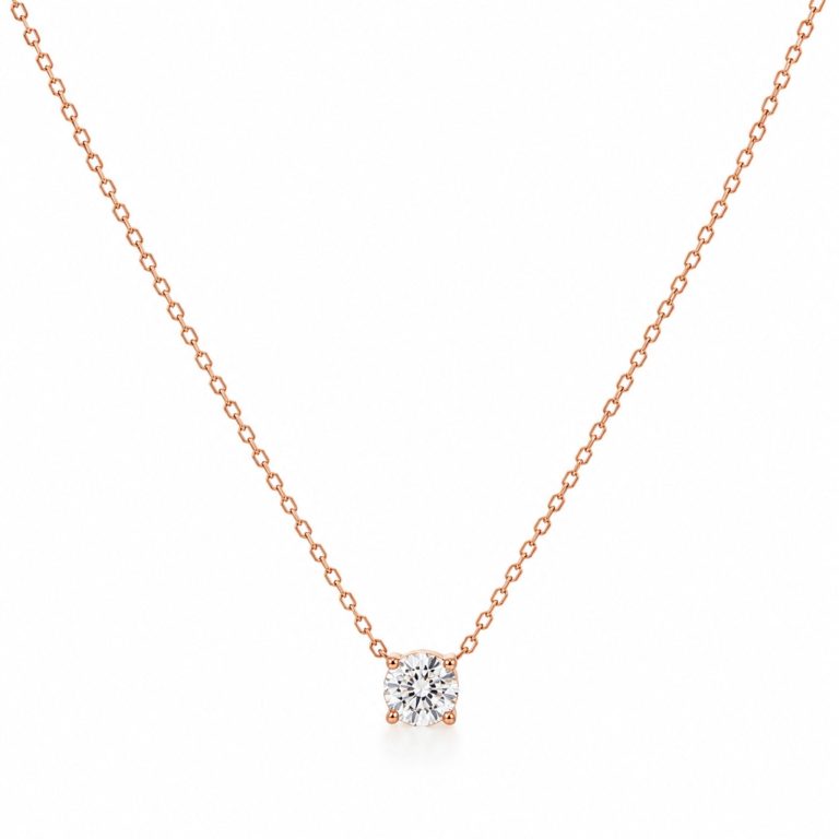 Gargantilla con diamante punto de luz