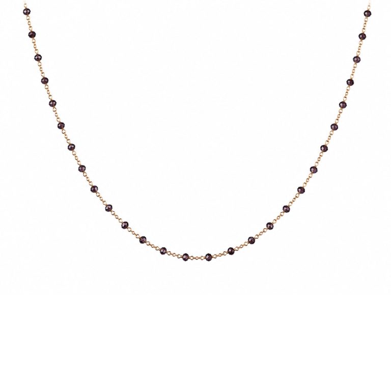 Gargantilla con diamantes negros
