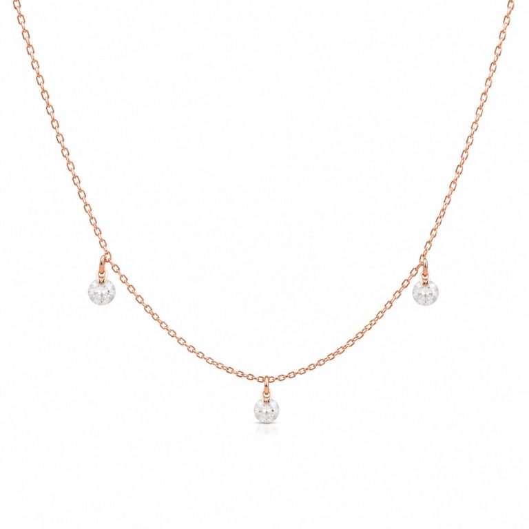 Gargantilla con diamantes taladrados