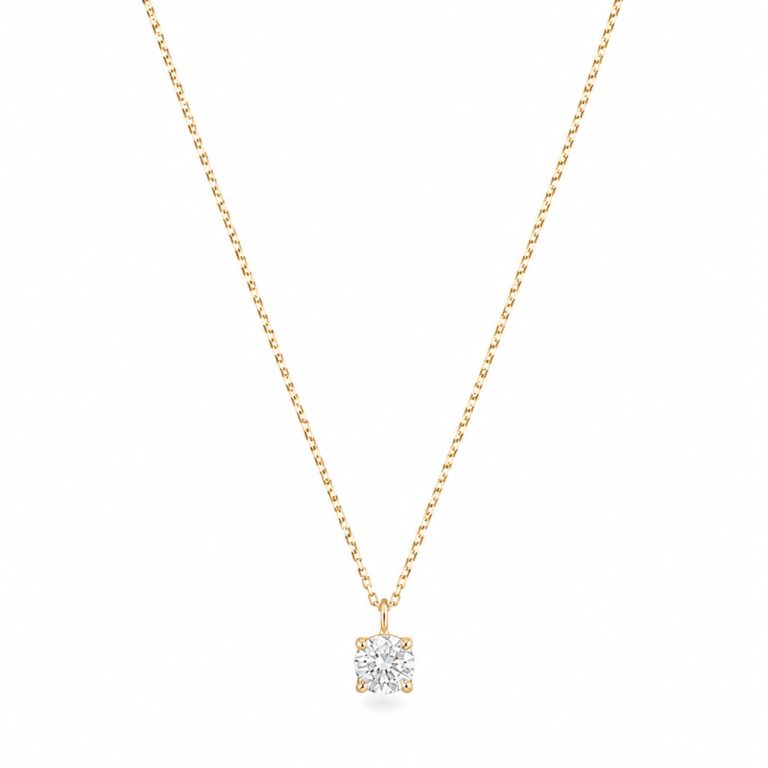 Gargantilla con diamante punto de luz