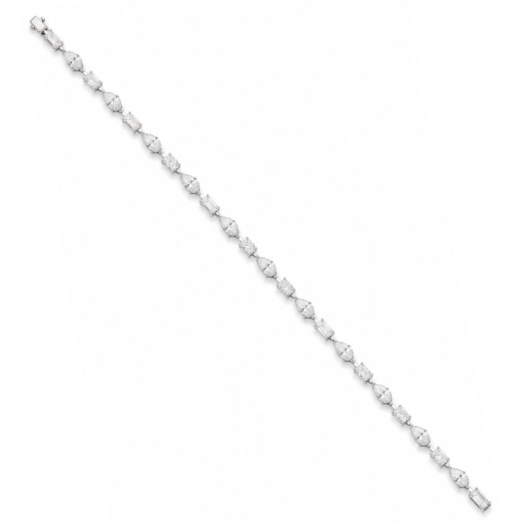 Pulsera de diamantes y oro blanco