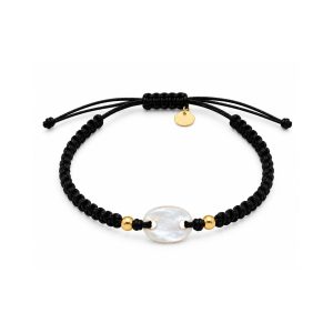 Pulsera macrame y madreperla