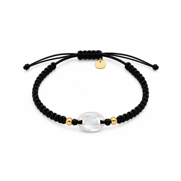 Pulsera macrame y madreperla