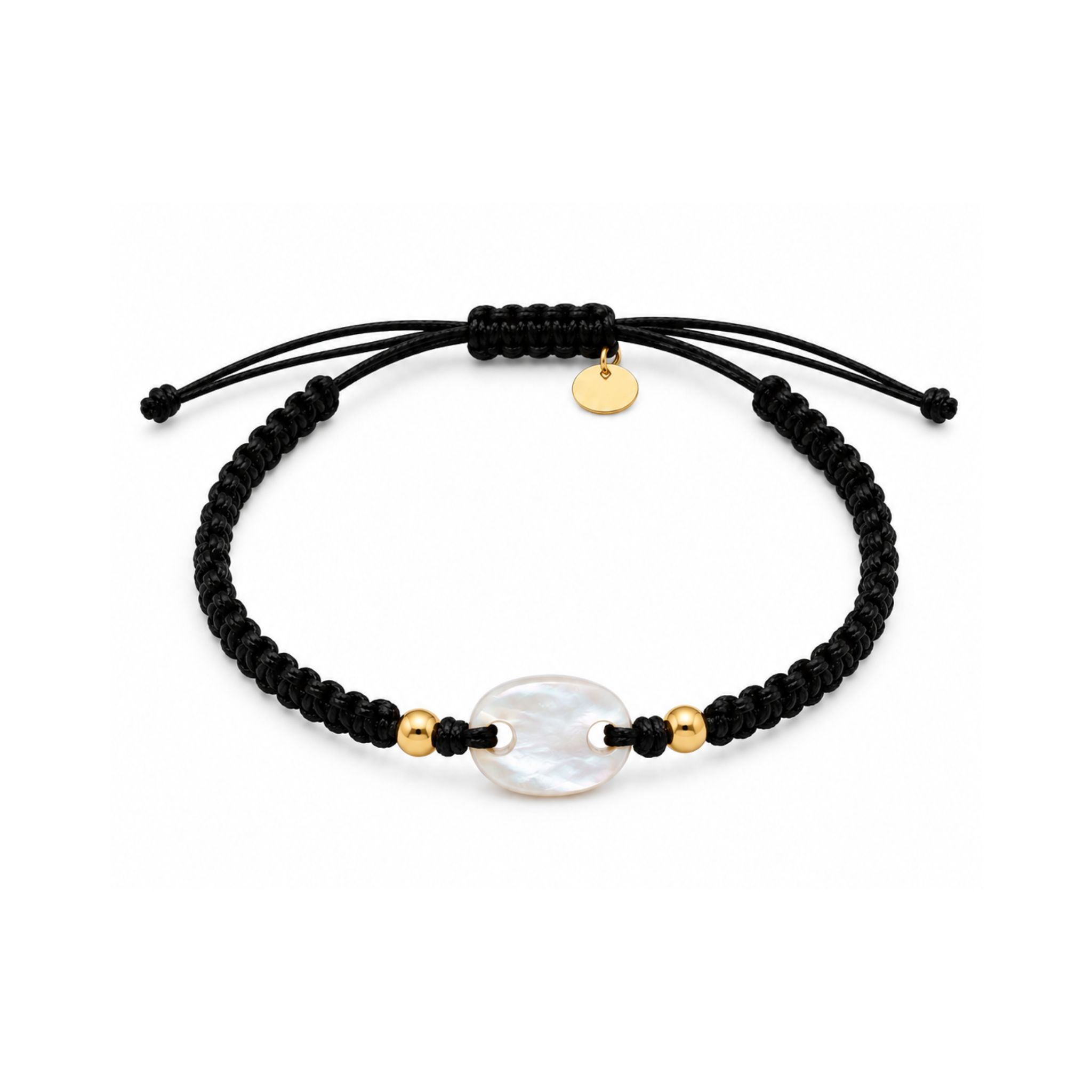 Pulsera macrame y madreperla