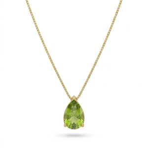 Colgante oro amarillo y peridoto