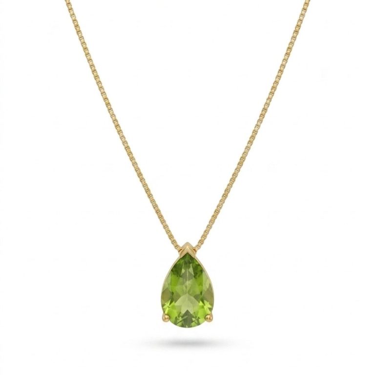 Colgante oro amarillo y peridoto