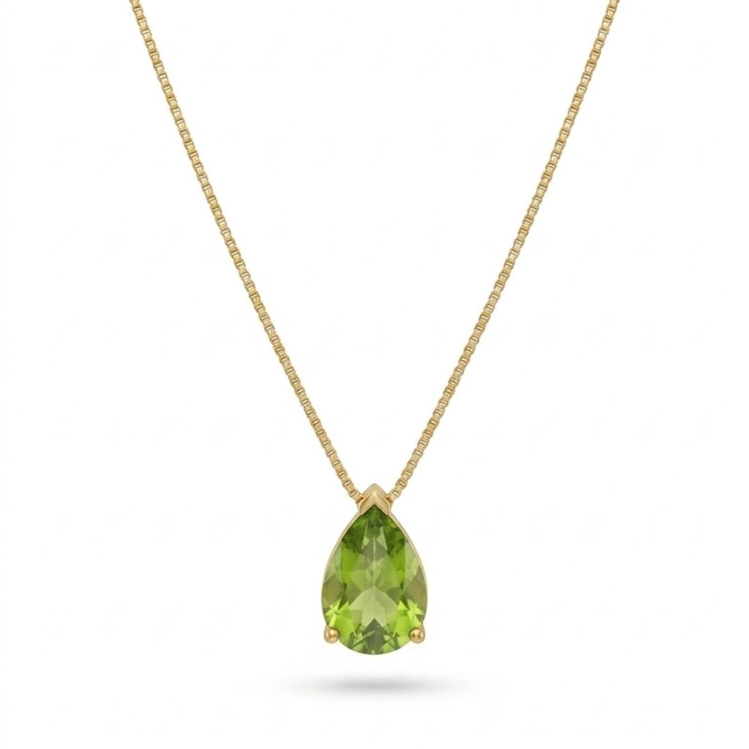 Colgante oro amarillo y peridoto
